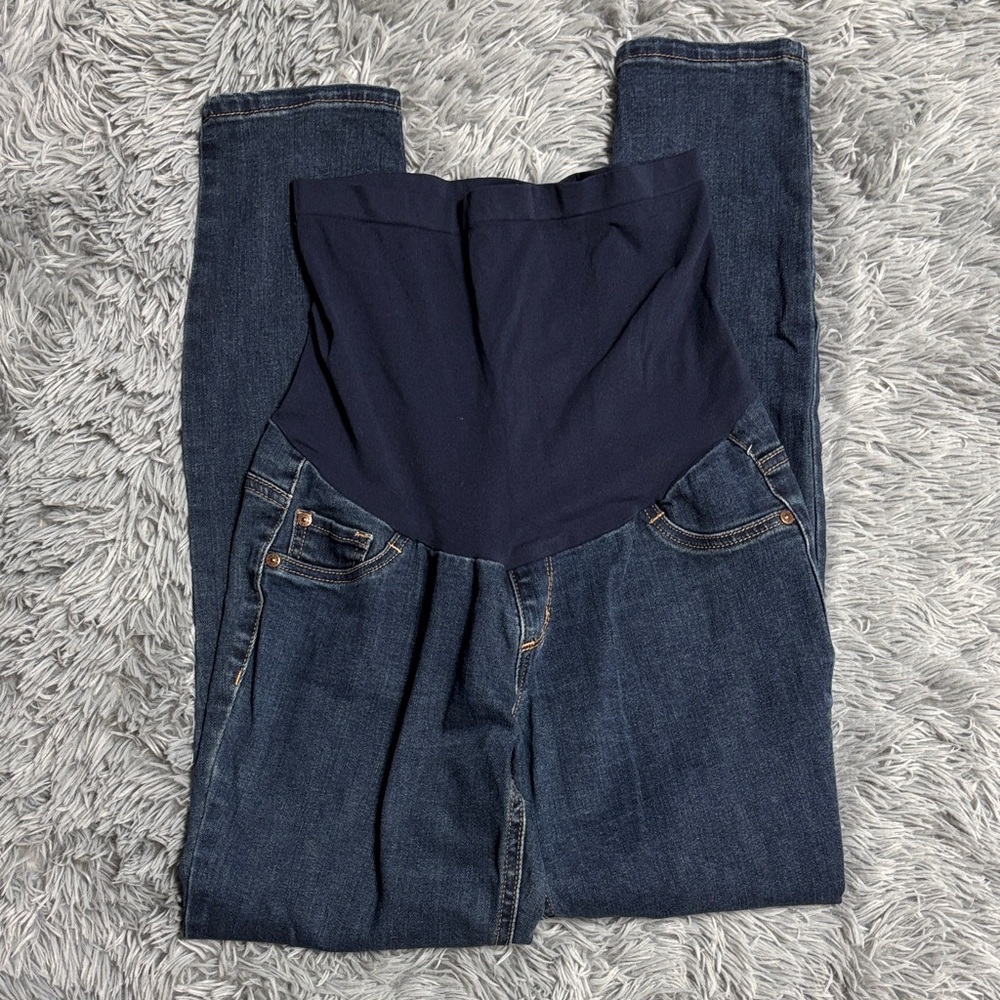 Indigo Blue High Rise Maternity Jeans